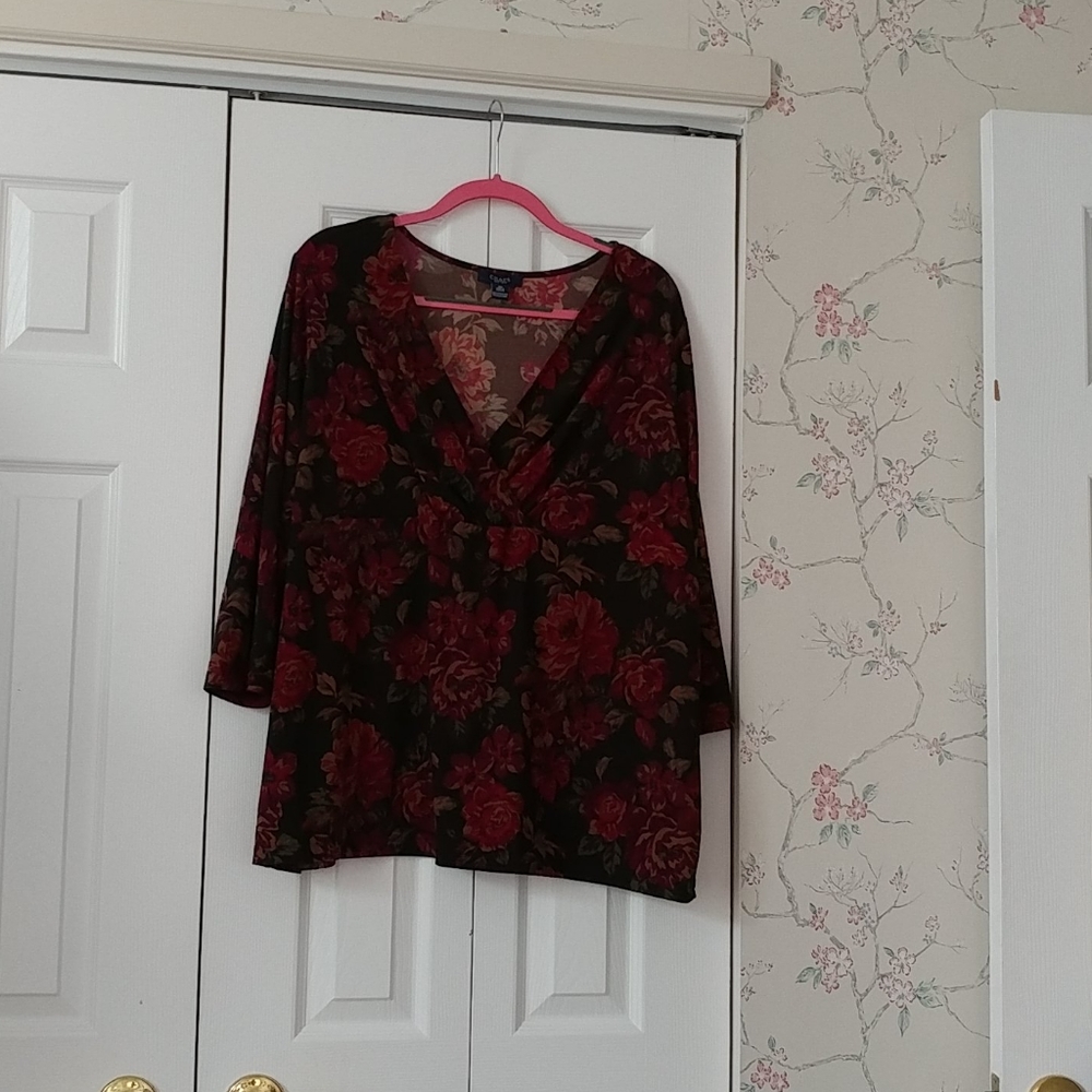 Fall colored 3/4 sleeve blouse